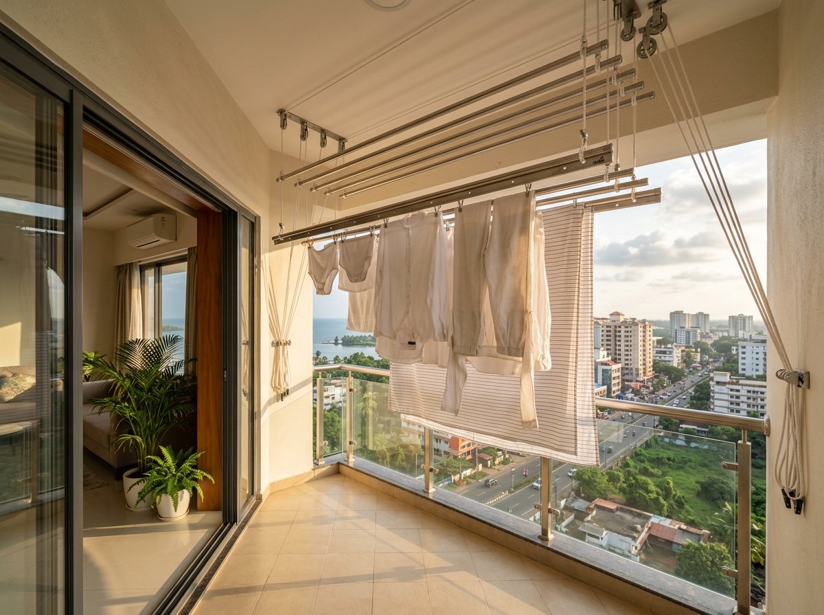 Ceiling-Mounted Pulley Cloth Drying Hanger